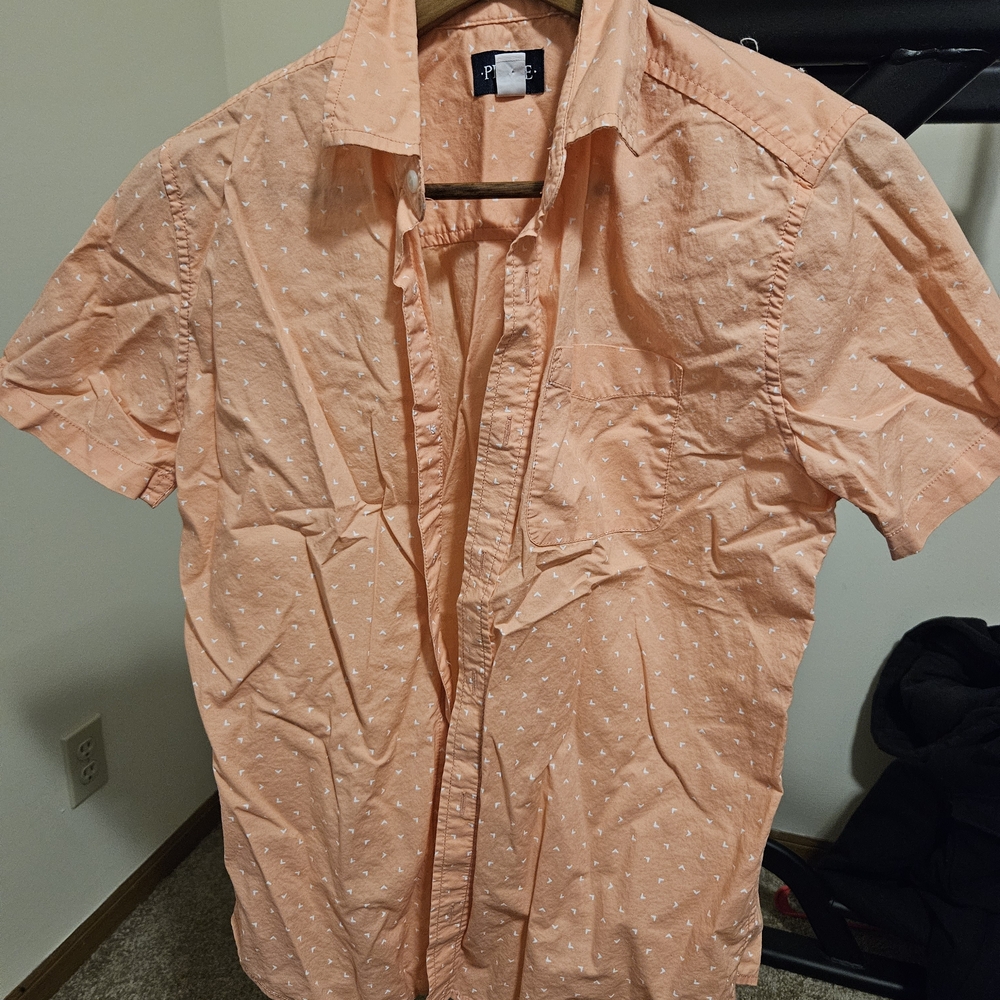 Peach Short Sleeve Men's Shirt